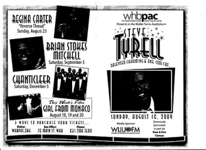 PLAYBILL - WHBPAC PRESENTA EN EL AUDITORIO MOLLIE PARNIS - STEVE TYRELL - 2009 - Imagen 1 de 2