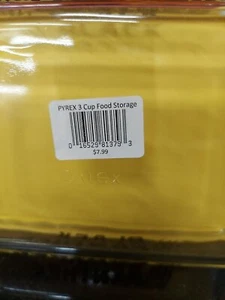 one Pyrex 3-Cup Rectangle Food Storage, color varies - Picture 1 of 3