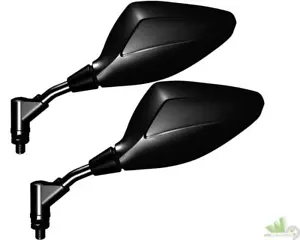2 SPECCHIETTI YAMAHA TMAX DAL 2001 2016 T-MAX MANUBRIO NERI SPECCHI OMOLOGATI - Foto 1 di 4