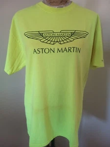 Seltenes Vintage Aston Martin TShirt Sill-Terhar NEON Large Gildan - Bild 1 von 8