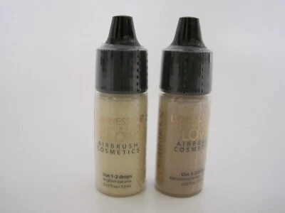 2 NEW *LUMINESS AIR* AIRBRUSH ILLUMINATORS GLOW & LOVE COSMETICS .25oz SEALED - Image 1 of 4