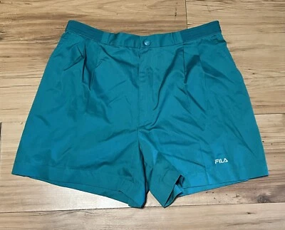 Vintage 80s 90s FILA Tennis Shorts Mens Medium (32) Teal  NWOT - Image 1 of 3