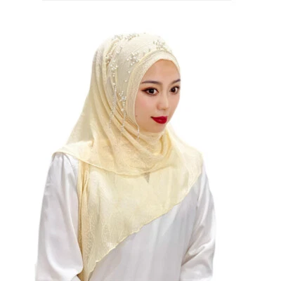 Cachecol feminino Amira uma peça turbante hijab borla muçulmana cabeça envoltório xale moda - Imagem 1 de 4