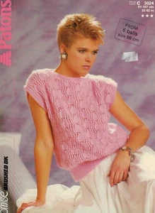 Knitting: Leaf Lace Slipover Sweater - Patons 3024 - Picture 1 of 1