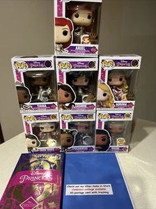 Funko Pop! Disney Princess With Pins X 7 With Pin Book - Picture 1 of 10