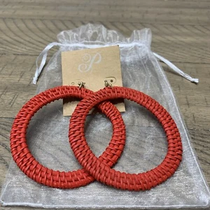 Retired Plunder Amor Ohrringe NEU rot Creolen baumeln - Bild 1 von 2