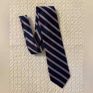 Cravatta Beau Brummell Soho 100% seta fatta a mano a righe - Foto 1 di 9