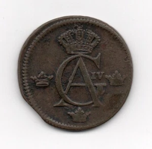 1803 - Svezia - Gustavo Adolfo IV 1/2 skilling - Foto 1 di 2