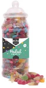 Halal Sweets Fizzy Mix Tangy Gift Jar Medium or Large Mr Beez - Picture 1 of 3