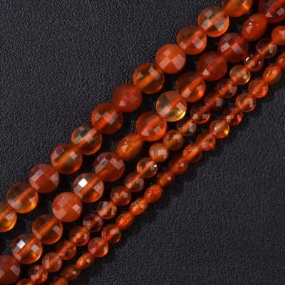 Cuentas facetadas redondas naturales de 4/6mm - Cuentas sueltas de cuarzo, prehnita y lapislázuli  Foto 1 de 4