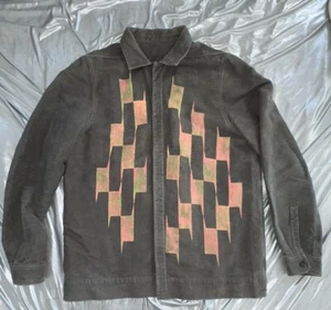 Rick Owens Glitter F/W 17 Size 52 Printed Flannel Work Shirt /jacket - Picture 1 of 4
