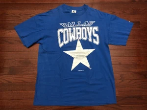 1990 DALLAS COWBOYS T SHIRT MENS LARGE STARTER BLUE VINTAGE 90s NFL FOOTBALL e - Picture 1 of 6