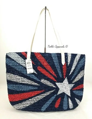 Bolso de mano INC International Concepts Star Straw para mujer 4 de julio azul Foto 1 de 4