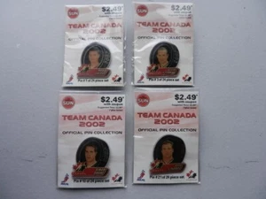 4lot Vintage 2002 Team Canada Hockey Player Pins - Picture 1 of 4