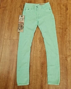 Kaporal Womens Denim Light Green Skinny Jeans Chinos W26 New - Picture 1 of 6