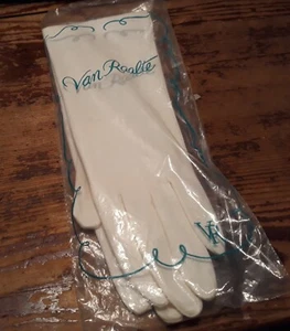 **VAN RAALTE LADIES WHITE NYLON GLOVES UNLINED SIZE 7 1/2 - New - Picture 1 of 3