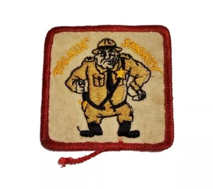Vintage Jodie Lyons Talkin' Smokey Angry Police Trooper Embroidered Patch Badge - Picture 1 of 3