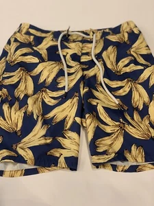 Abercrombie & Fitch Youth Boys Blue And Yellow Banana Bathing Suite Size 26 - Picture 1 of 8