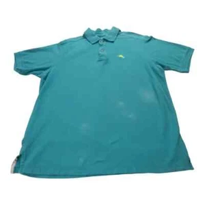 Tommy Bahama Mens Medium Blue Short Sleeve Polo Embroidered Logo Preppy Shirt - Picture 1 of 11