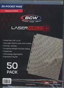 (50) Pagine di carte collezionabili BCW 20 tasche formato tabacco NUOVE - Foto 1 di 2