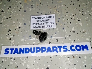 3/8" Bypass Fitting Diverter Pisser Super-Jet-Ski Sea-Doo Pwc Straight BLACK - Picture 1 of 2