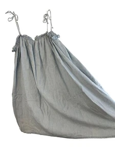 Show Me Your Mumu XL Light Chambray Angel Mini Sun Dress Linen GUC 8220 - Picture 1 of 9