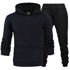 Men's Hoodie Suits Casual Fleeced Sweatshirt+Pants Hooded 2 Piece Tracksuit Sets