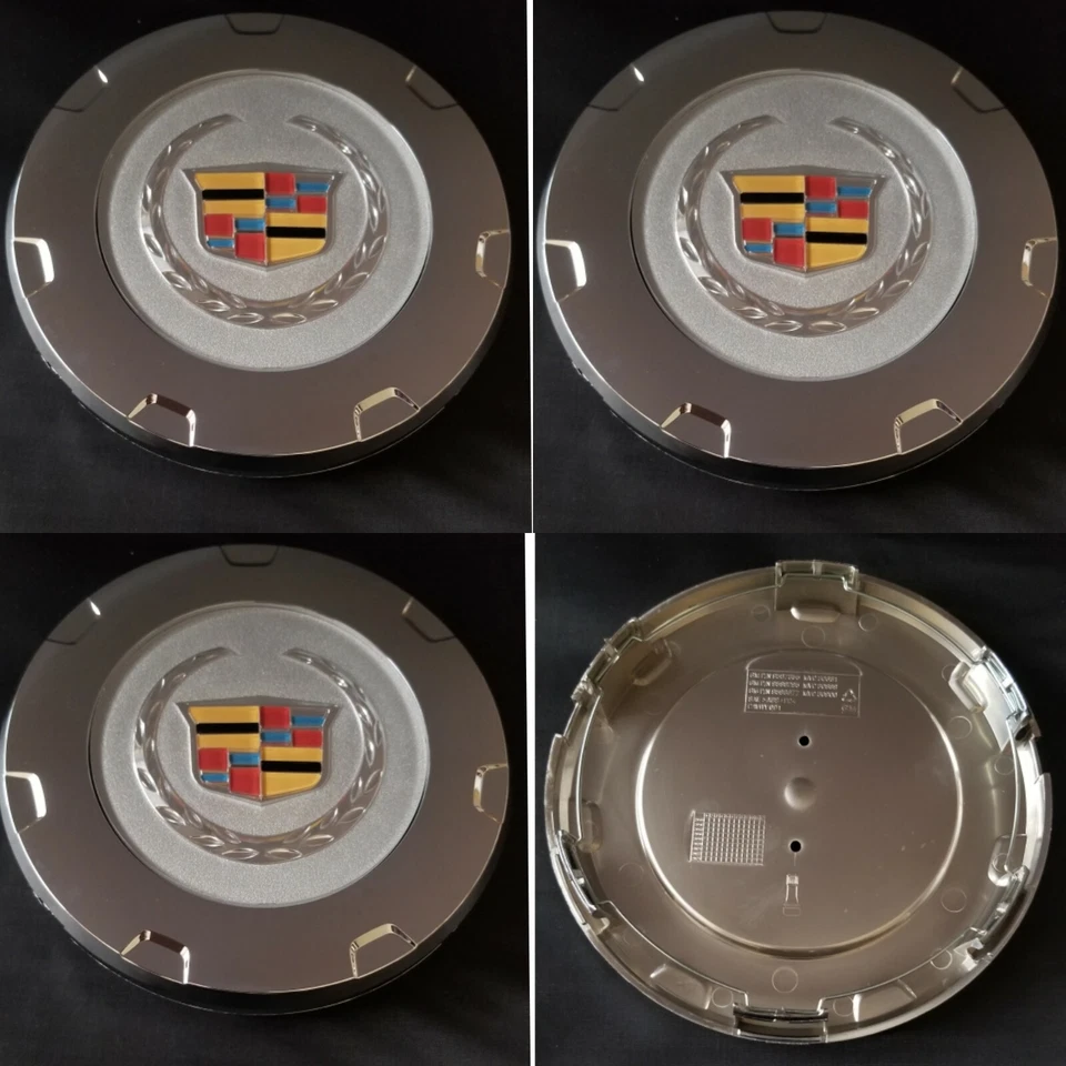 4 x PCS NEW GM Cadillac Escalade 22 inch Wheel CENTER CAPS SET 9597355 - Image 1 of 1