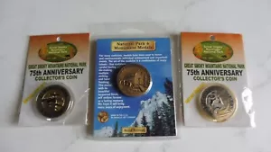 LOT (3) 2009 SMOKY MOUNTAINS SAMMLERMÜNZE MEDAILLE 75 JAHRE SOUVENIR NP - Bild 1 von 16