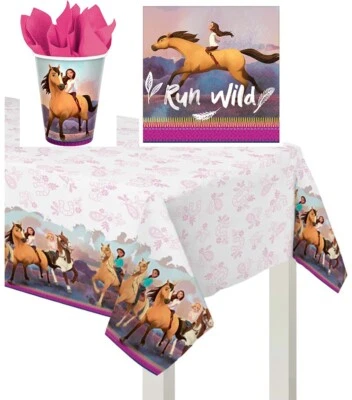 Spirit Riding Free Birthday  Party Table Wear Set ~ TableCover, Cups & Napkin - Image 1 of 4