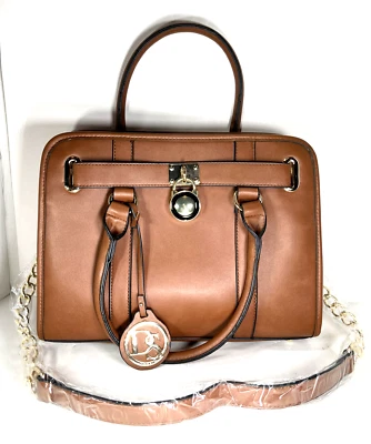 Dasein  Large Brown Faux Leather Structured Satchel Shoulder Bag - Image 1 of 4