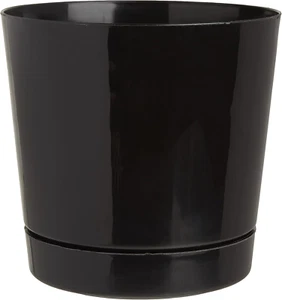 Majestic Full Depth round Cylinder Pot, Glossy Black, 8-Inch (10088) - Picture 1 of 1