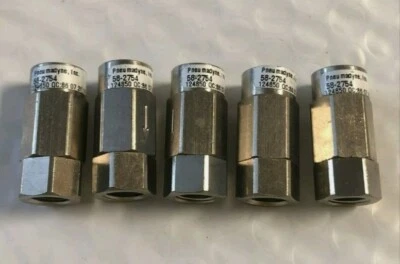 (5) Pneumadyne 58-2754 Pneumatic Check Valve (.5 Psi Crack/125 Max) 1/8" FNPT SS - Image 1 of 4