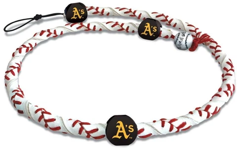 Oakland Athletics Classic Frozen Rope Baseball Necklace [NEW] Jewelry Leather Cover
