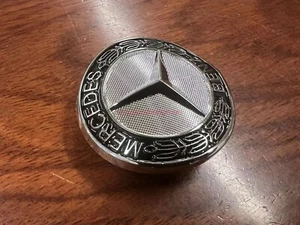 FOR BLACK MERCEDES W211 W221 FRONT GRILLE BADGE EMBLEM GENUINE E320 E350 S550 - Bild 1 von 5