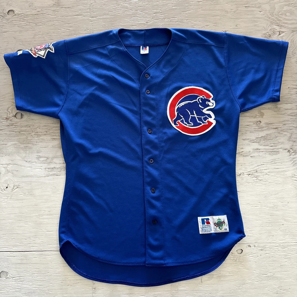 Vintage 90s MLB Russell Athletic Diamond Collection Chicago Cubs Jersey sz 48 - Image 1 of 4