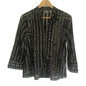 Chicos Travelers Jacket Animal Print New Small 4 Chico’s 0 - Picture 1 of 8