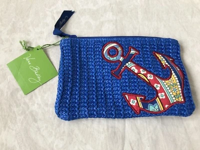 Bolsa Marina Paisley Seashore Cremallera Vera Bradley Nueva Foto 1 de 3