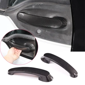 For Mercedes Benz Smart 2016-2021 Carbon Fiber Exterior Side Door Handle Cover×2 - Picture 1 of 12