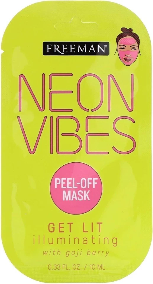 6 X Freeman Neon Vibes Get Lit Illuminating Face Mask - Image 1 of 1