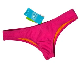 Speedo Endurance Medium Cheeky Hipster Bikini Bottoms Swim Lined Drawstring Pink - Picture 1 of 8