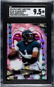 2024 Jalen Hurts 1/1 Wild Card White Jokers Wild Pink/purple Raywave SGC 9.5 - Bild 1 von 2