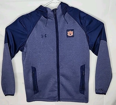 Chaqueta con capucha de golf Under Armour Auburn Tigers cremallera completa para hombre talla mediana azul  Foto 1 de 2