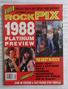 Vintage Magazine Rock Pix 1988 Bon Jovi Def Leppard INXS Poison Motley Crue 164 - Imagen 1 de 12