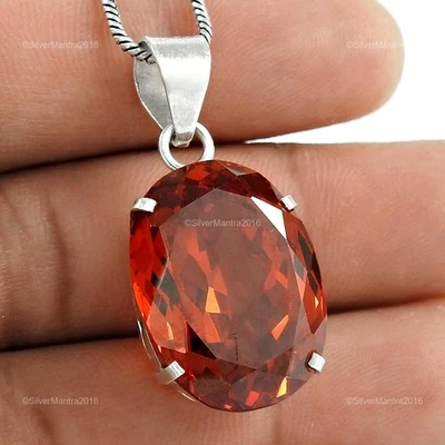 Dicembre Ovale Zircone Cubico Gemma Argento Sterling Anniversary Etnico Ciondolo - Immagine 1 di 4