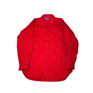 Vintage 60er/70er Pendleton Wolle Knopfleiste Hemd, Herren Large, rot, hergestellt in den USA - Bild 1 von 8