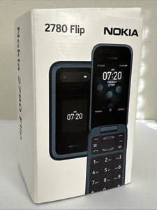 NOKIA 2780 Flip TA-1420 GSM 512MB Unlocked Blue Flip Phone NEW - Picture 1 of 2