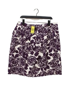 Boden Women's Midi Skirt UK 20 Purple Floral Silk with Polyester Midi A-Line - Picture 1 of 5