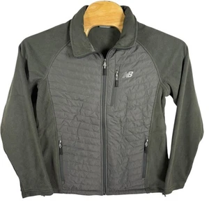 New Balance Giacca Pile Full Zip Comfort Elasticizzata Verde Oliva M - Foto 1 di 8