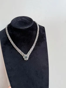 Halskette Silber 835 Blauer Saphir  - Bild 1 von 5